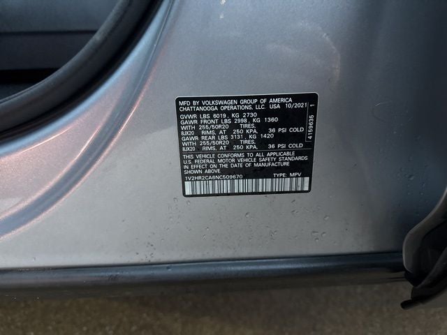 2022 Volkswagen Atlas 3.6L V6 SE w/Technology