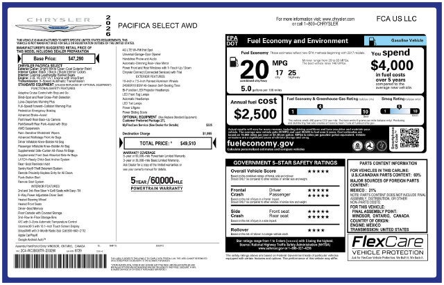 2026 Chrysler Pacifica Select