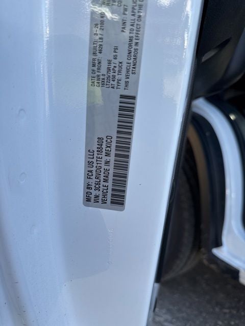 2026 RAM ProMaster 2500 High Roof
