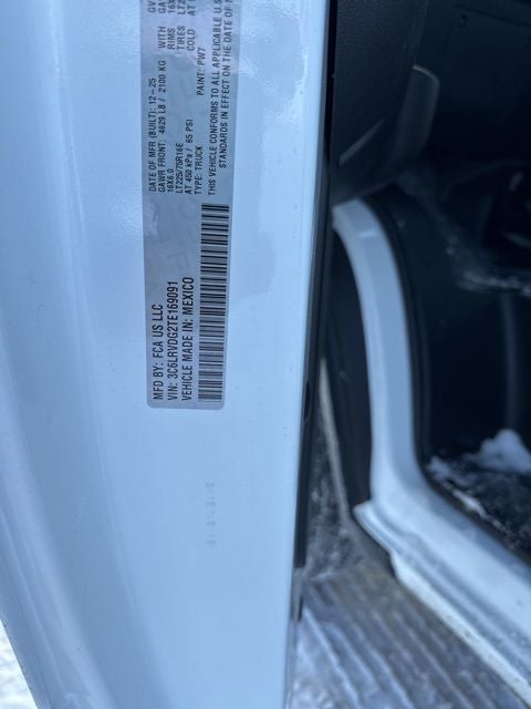 2026 RAM ProMaster 2500 High Roof