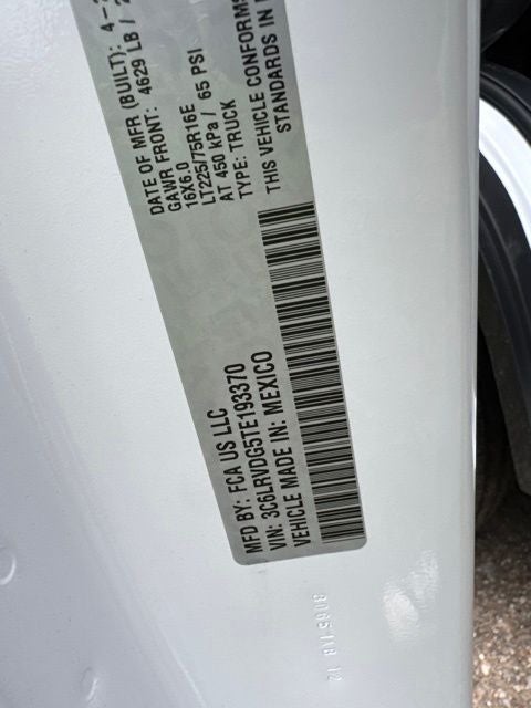 2026 RAM ProMaster 2500 High Roof