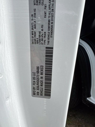 2026 RAM ProMaster 2500 High Roof