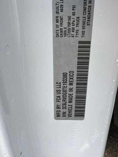 2026 RAM ProMaster 2500 High Roof