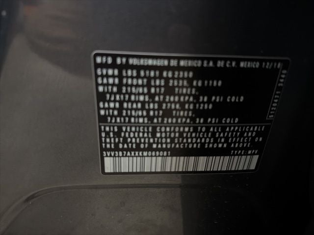 2019 Volkswagen Tiguan 2.0T SE