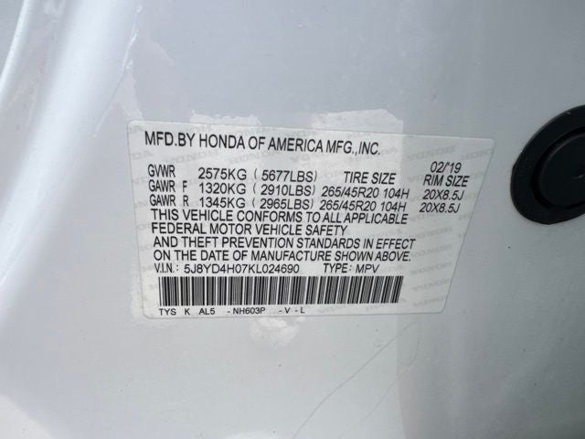 2019 Acura MDX 3.5L Technology Pkg w/A-Spec Pkg SH-AWD