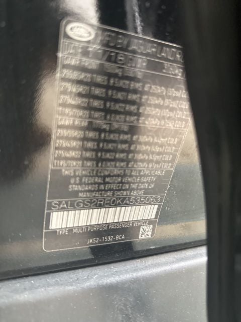 2019 Land Rover Range Rover 5.0L V8 Supercharged