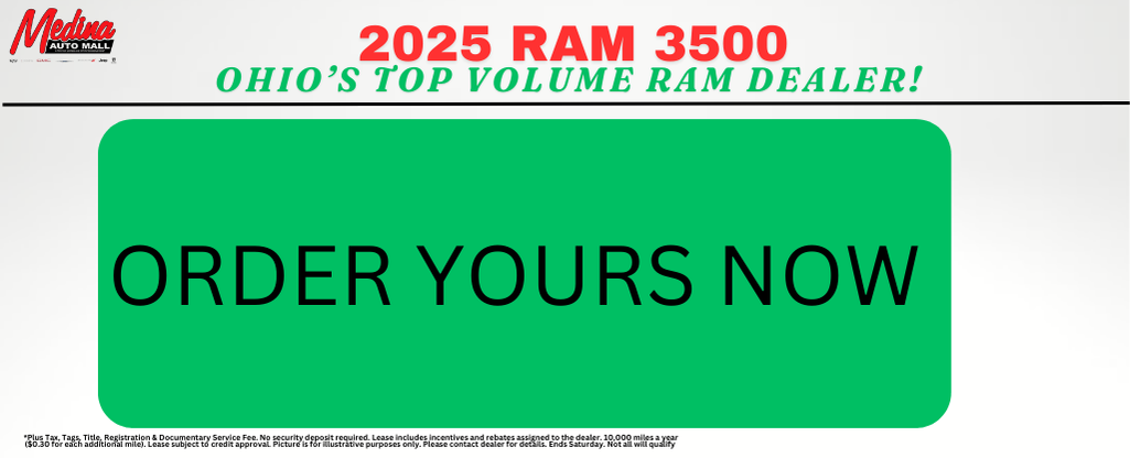 RAM 3500 AVAILABLE! NEAR AKRON, CLEVELAND AND MEDINA OHIO