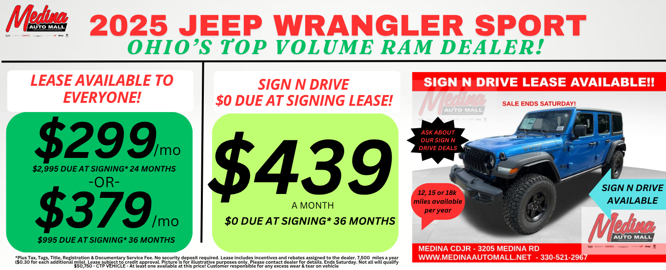 2025 Jeep Wrangler Lease Deal