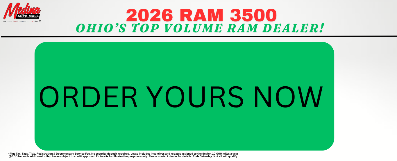 RAM 3500 AVAILABLE! NEAR AKRON, CLEVELAND AND MEDINA OHIO